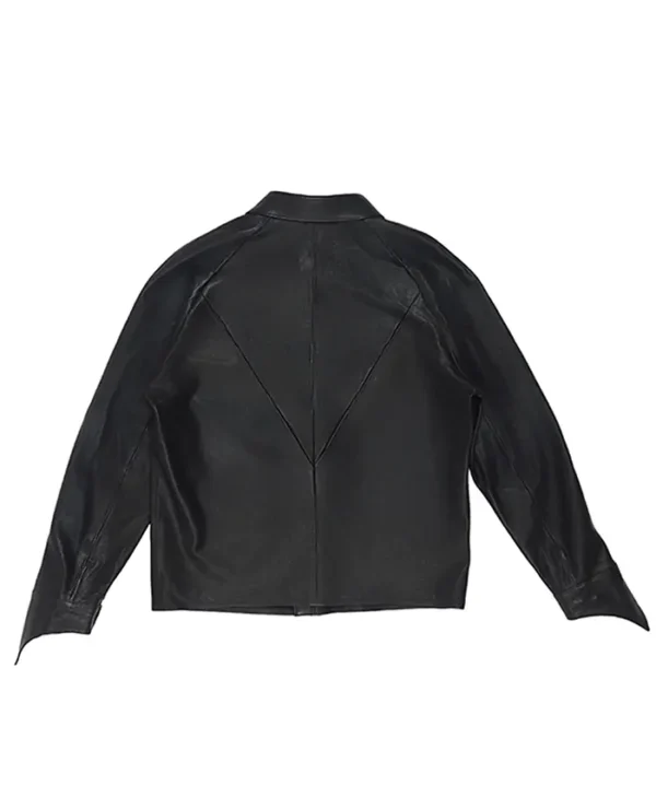 VIVET Black Leather Oxford Jacket