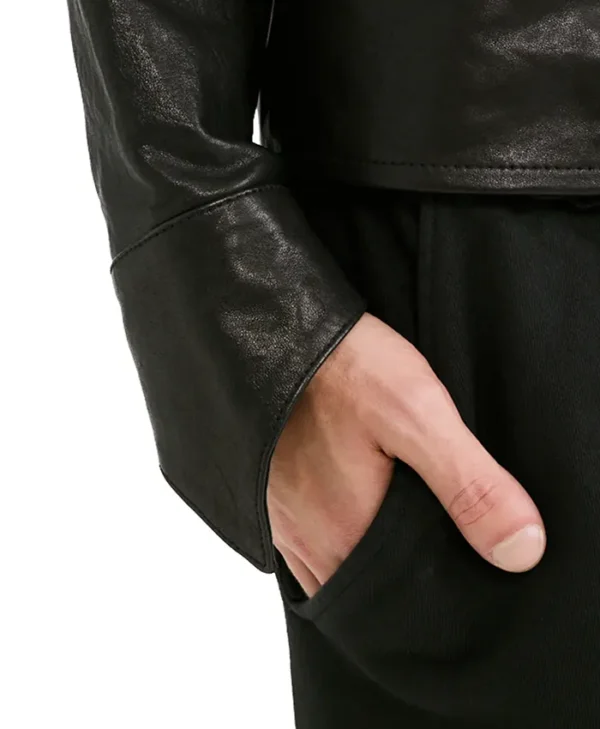 VIVET Black Leather Oxford Jacket