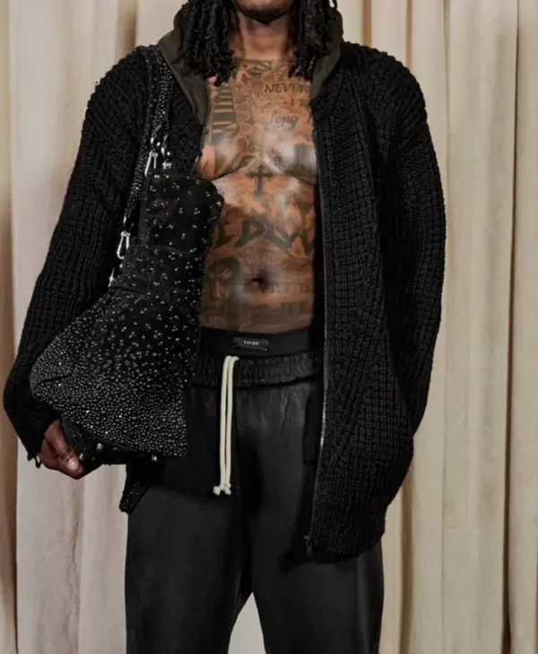 VIVET Heavyweight Black Knit Jacket