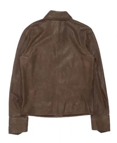 VIVET Leather Button Down Regular Fit Jacket