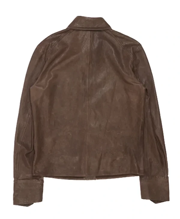 VIVET Leather Button Down Regular Fit Jacket