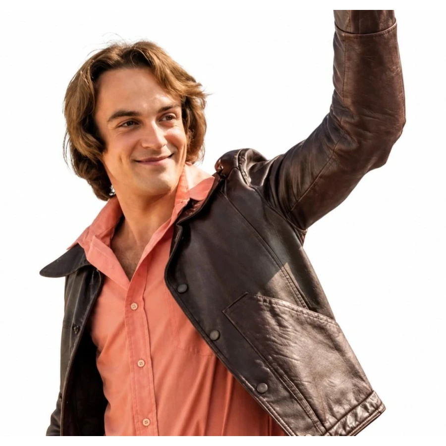 Villeneuve Rise of a Champion 2026 Neil Webb Brown Leather Jacket - Image 2