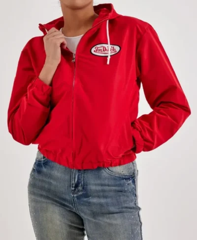 Von Dutch Red Windbreaker Jacket