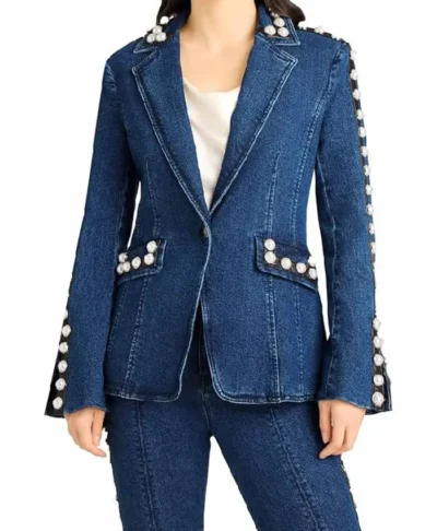 Why Did I Get Married Again Taraji P. Henson Embellished Denim Jacket