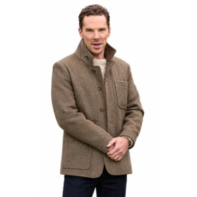 Wife and Dog 2026 Benedict Cumberbatch Brown Wool Jacket