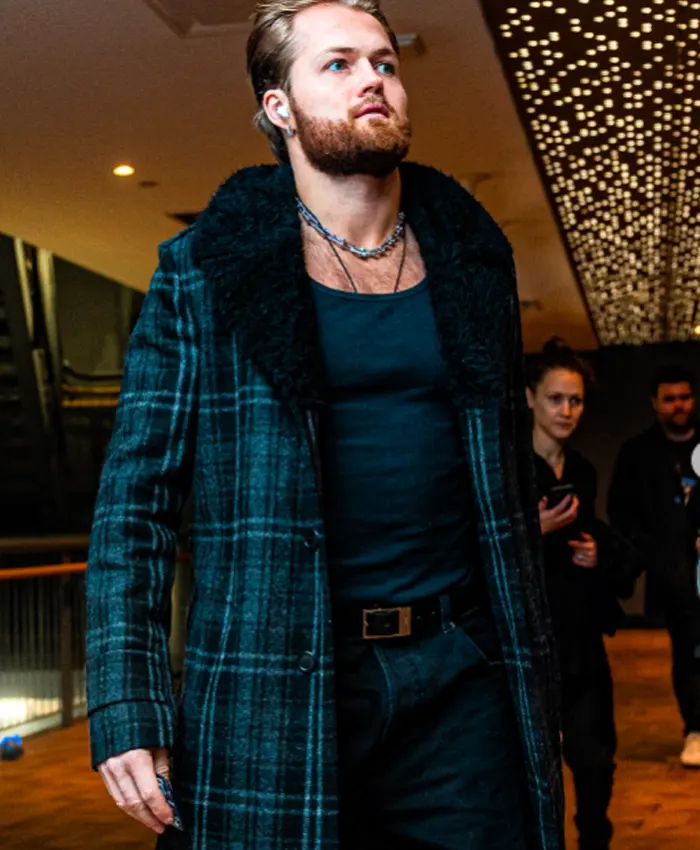 William Nylander NY Fashion Week Plaid Coat