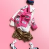 Women ASSC Pink Racing Zip Up Jacket