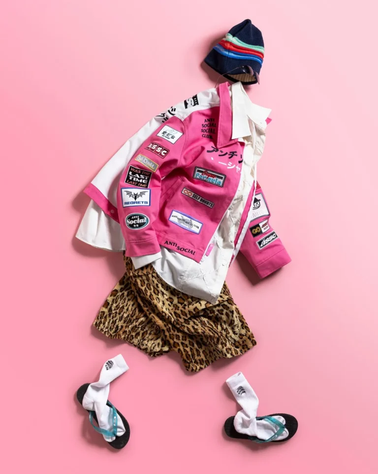 Women ASSC Pink Racing Zip Up Jacket