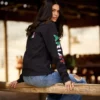 Women Ariat Black Leopard Logo Softshell Jacket