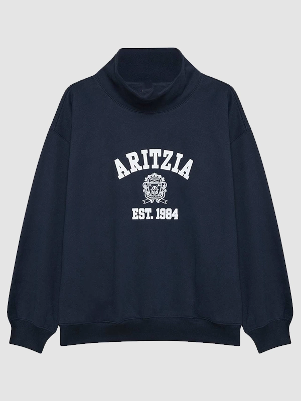 Women Aritzia Cozy Sweatfleece Funnel Neck Pullover