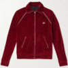 Women Celine Burgundy Velvet Track Coat