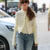Women Daisy Edgar-Jones London Press Tour Leather Jacket