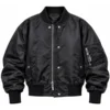 Women Demi Moore Real Leather Black Outerwear