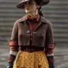 Women Rachel Weisz Tan Zip Up Cropped Outerwear