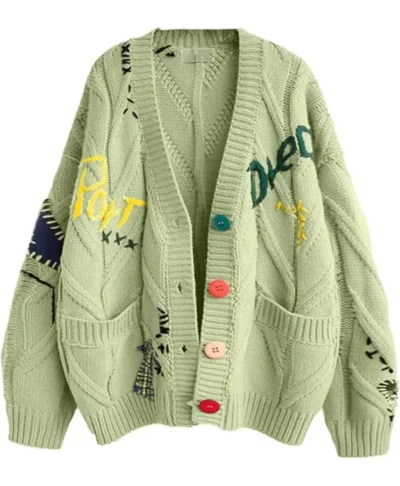 Women’s Cable Knit Long Sleeve Cardigan Sweater