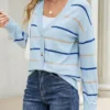 Women’s Striped Knit Cardigan Sweater