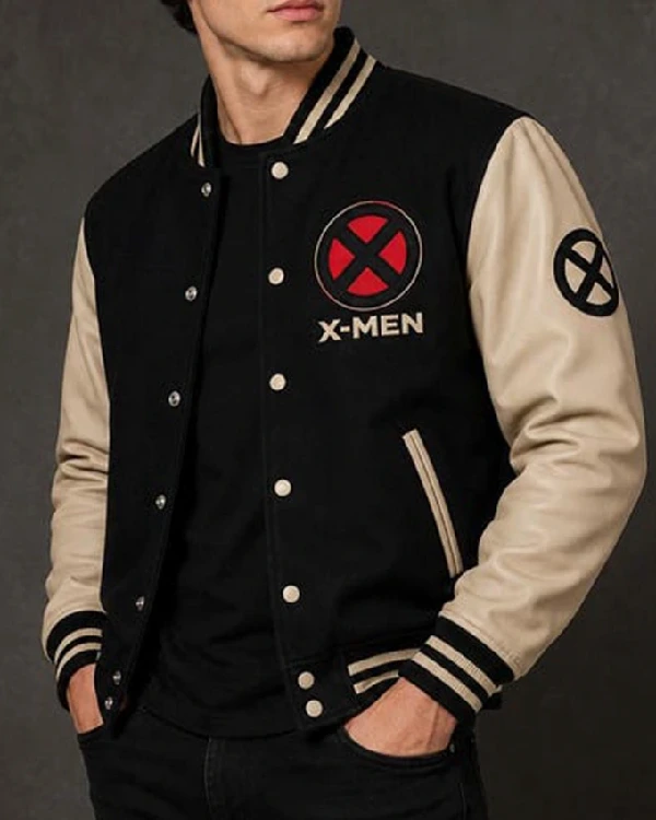 X-Men Logo Black Varsity Jacket
