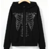 Y2K Rhinestone Skeleton Hoodie