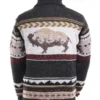 Yellowstone Nordic Pattern Zip-Up Knit Sweater