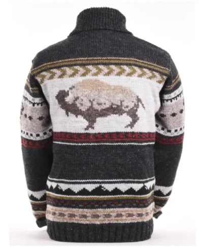 Yellowstone Nordic Pattern Zip-Up Knit Sweater