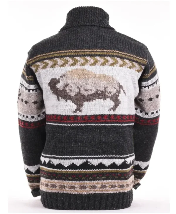 Yellowstone Nordic Pattern Zip-Up Knit Sweater