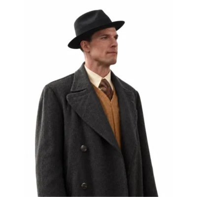 Fortitude 2026 Ed Skrein Dark Grey Wool Coat