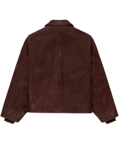 shop Aimé Leon Dore x Porsche Bones Leather Jacket