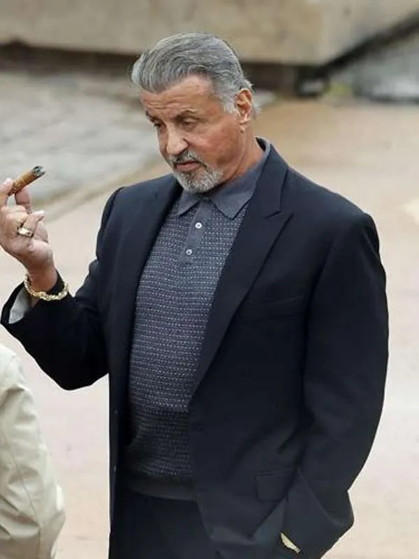 Tulsa King S4 Sylvester Stallone Black Coat - Image 3