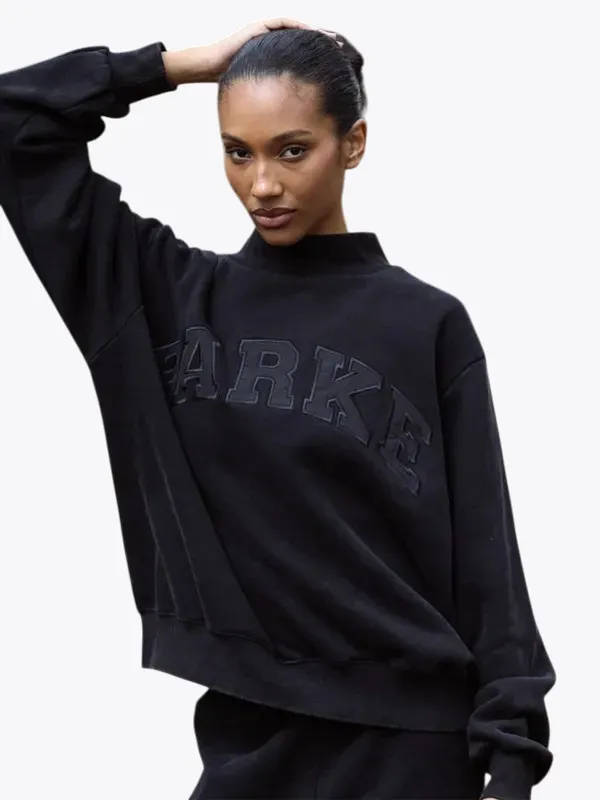 2026 Parke Halloween Black Varsity Mockneck Sweatshirt