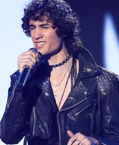 2026 VMAs Sombr Black Leather Jacket
