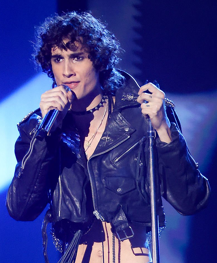 2026 VMAs Sombr Black Leather Jacket