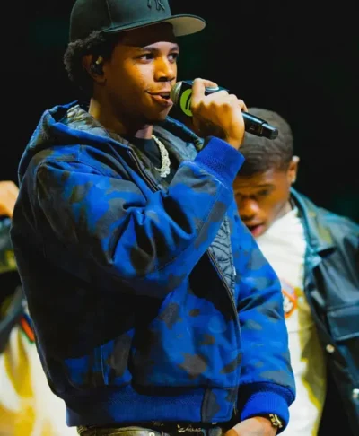A-Boogie Wit Da Hoodie NY Liberty Blue Camo Jacket