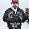 A$AP Rocky Punisher Logo Black Leather Jacket