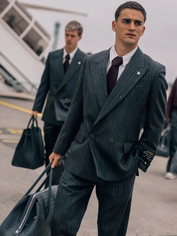 AMIRI Barcelona 26 27 Tailored Grey Pinstripe Suit