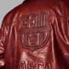AMIRI Barcelona Wine Red Zipper Leather Jacket 2026