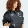 Adidas Black Bomber Jacket With Badges