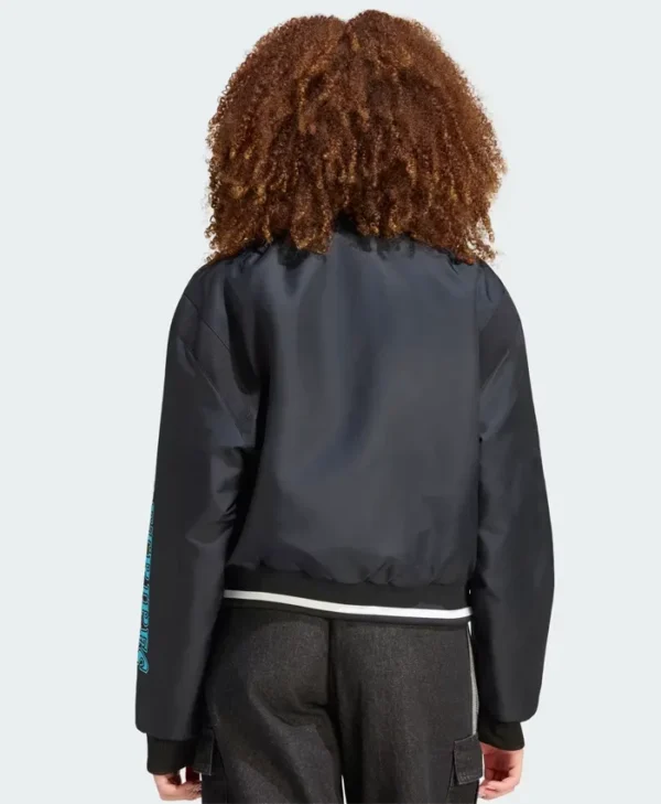Adidas Black Bomber Jacket With Badges