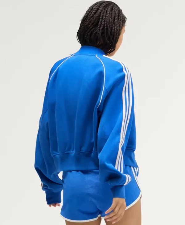 Adidas Blue 3 Stripes Zip Jacket 2026