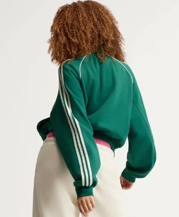 Adidas Green 3 Stripes Zip Jacket 2026