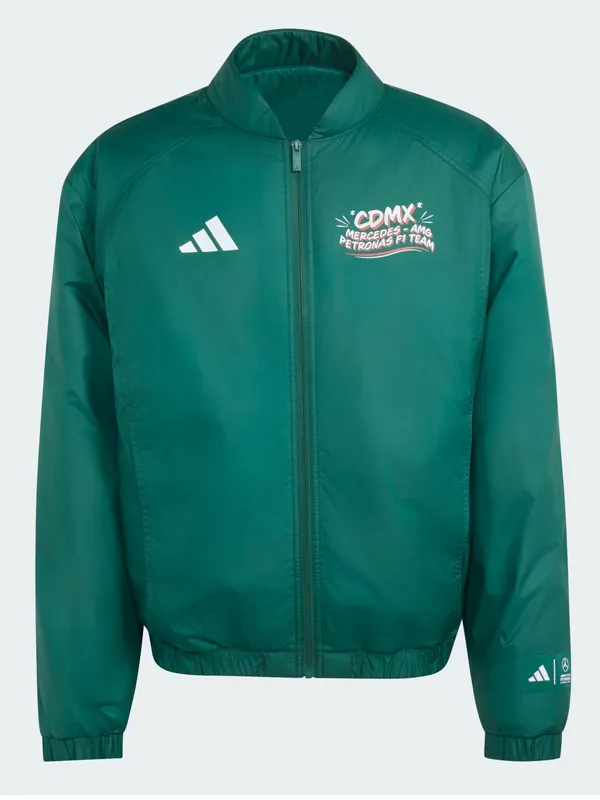 Adidas Mercedes F1 Zipper Stand Collar Jacket