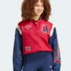 Adidas Red Bomber Jacket With Badges