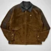 Adidas Refined Luxe Brown Suede Jacket
