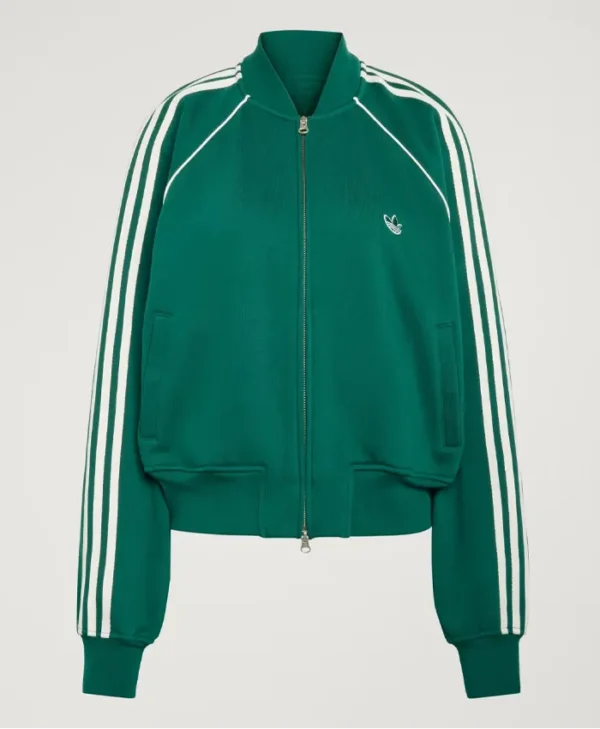 Adidas adiSignature SST 3 Stripes Green Zip Jacket