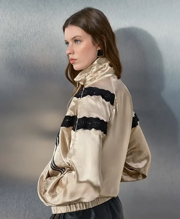 Adidas x ASOS Gold Satin Lace Track Jacket