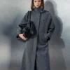 Adidas x ASOS Oversized Funnel Neck Gray Coat