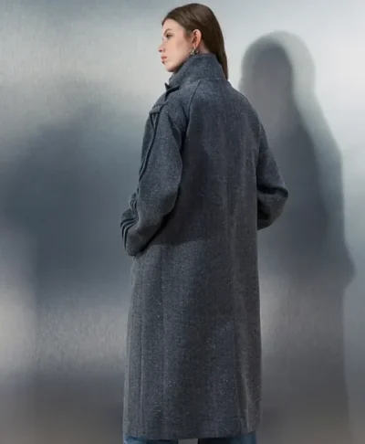 Adidas x ASOS Oversized Funnel Neck Gray Coat
