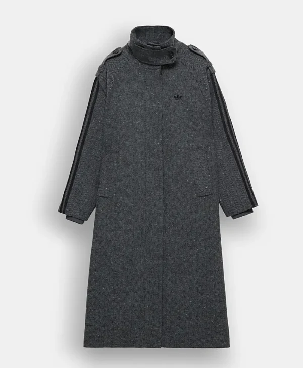 Adidas x ASOS Oversized Funnel Neck Gray Coat