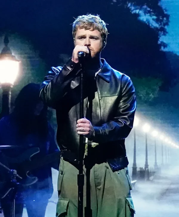 Alex Warren The Tonight Show Black Leather Jacket