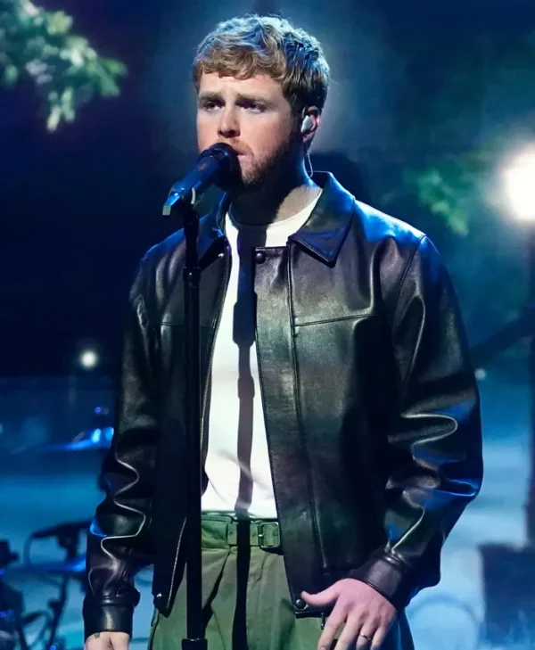 Alex Warren The Tonight Show Black Leather Jacket