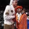 Allan Houston New York Knicks Blue Satin Jacket